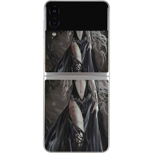 Gothic Princess with Silver Dragon by Nene Thomas Galaxy Z Flip4 5G Skin
